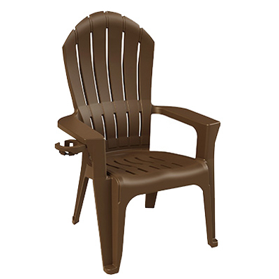 Adams Big Easy Adirondack Chair, Ergonomic, Resin, Earth Brown