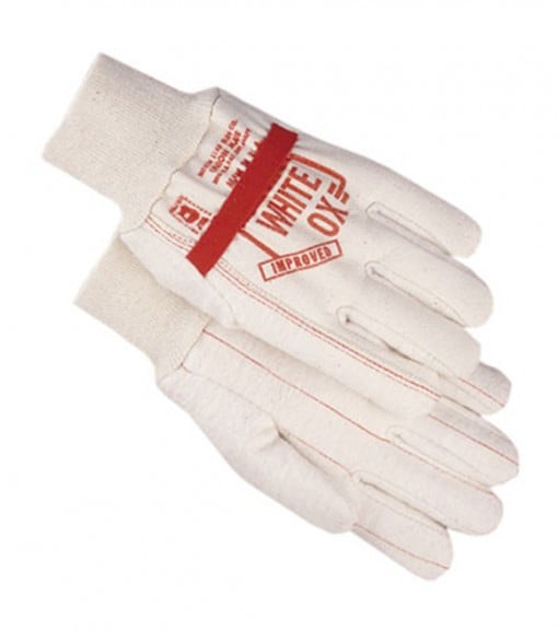 American Glove Cotton White Ox 22 Oz Elastic Wrist Glove, 1016