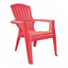 Adams 8460-26-3731 Kids Adirondack Chair, 50 lb Weight Capacity, Polypropylene Frame, Cherry Red Frame
