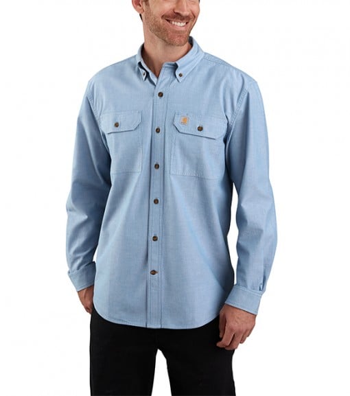 Carhartt, Men's Chambray Loose Fit Midweight Long Sleeve Shirt - Wilco ...