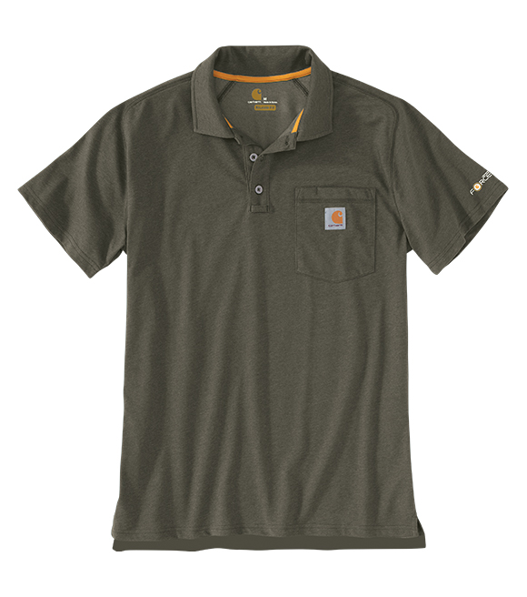 Carhartt Force Men's Relaxed Fit Midweight Short Sleeve Pocket Polo ...