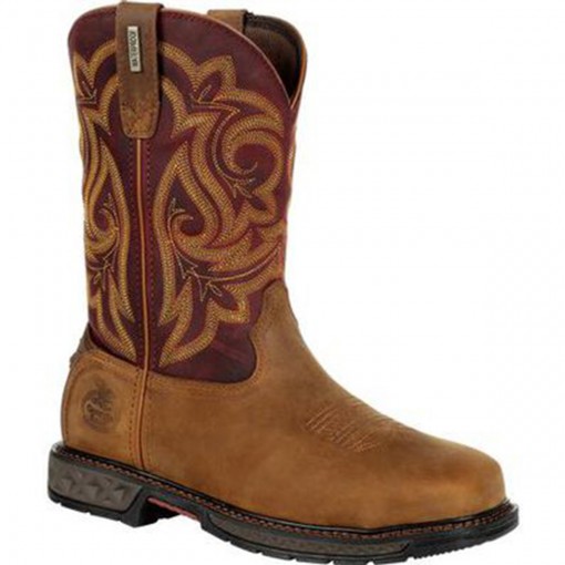 Georgia Boot, Ladies Brown Chelsea Ankle Zipper Romeo, GB00507 - Wilco Farm  Stores