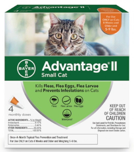 Advantage II for Small Cats, 9-11 lb., 4 pk.