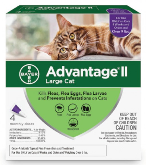 Advantage II for Large Cats, 9+ lb., 4 pk.