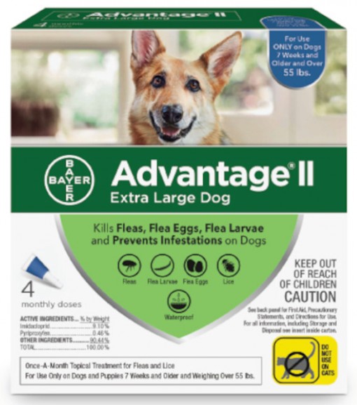 Advantage II for XL Dogs, 55+ lb., 4 pk.