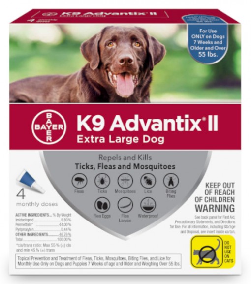 K9 Advantix II for Extra Large Dogs, 4 pack
