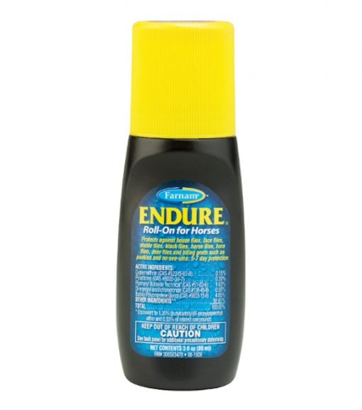 Endure Sweat Resistant Roll On Fly Repellent for Horses, 3 oz.
