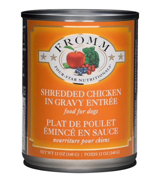Fromm Shredded Chicken in Gravy Canned Dog Food, 12 oz.