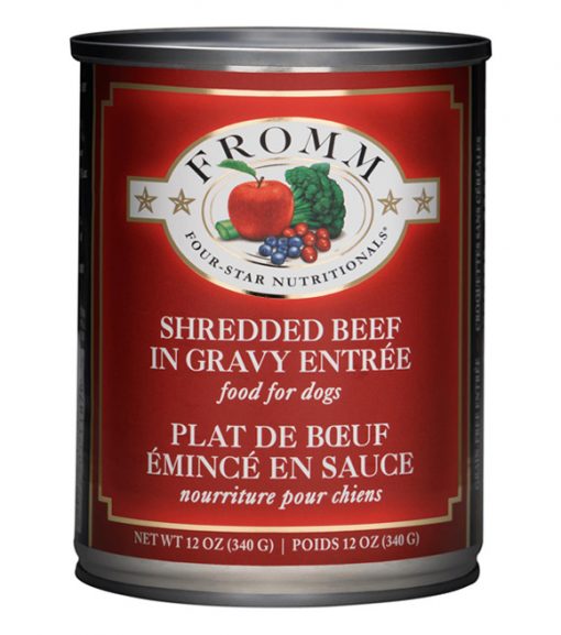 Fromm Shredded Beef in Gravy Canned Dog Food, 12 oz.