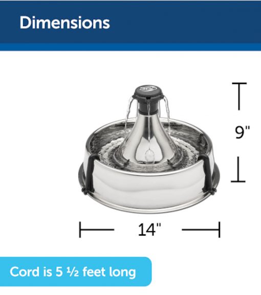 Pet Safe Stainless Steel Drinkwell 360 Pet Fountain