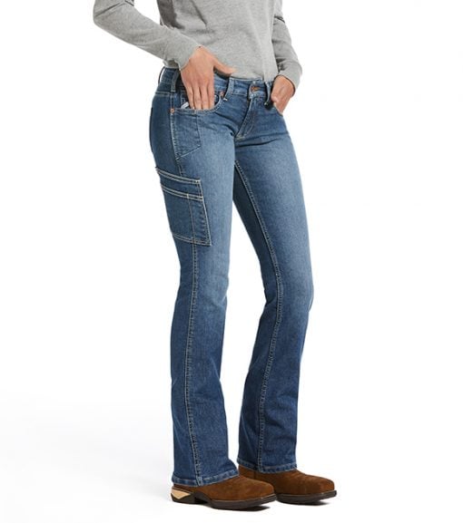 Ariat Ladies Rebar Mid Rise DuraStretch Riveter Jeans, 10032461