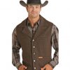 Powder River Outfitters Men’s Wool Snap Vest, 98-1176