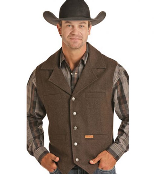 Powder River Outfitters Men's Wool Snap Vest, 98-1176 - Wilco Farm Stores