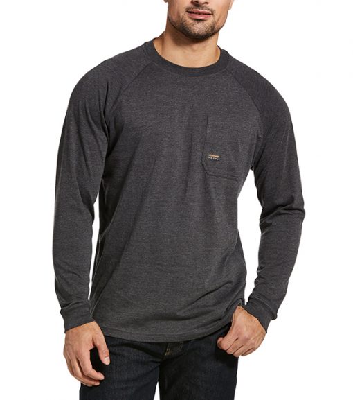Ariat Men's Rebar Cotton Strong Rough Neck Long Sleeve Graphic T-Shirt ...