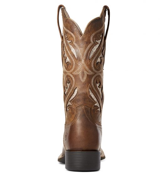 Ariat Ladies Sassy Brown Round Up Bliss Cowgirl Boot, 10034056