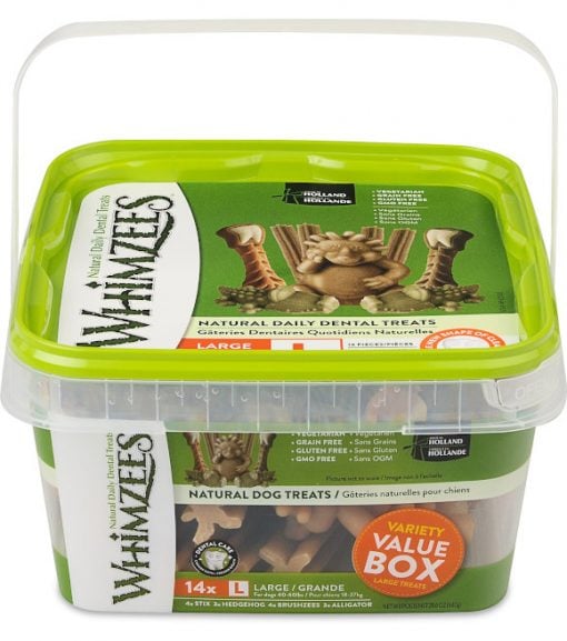 Whimzees Dental Treats Variety Box for Large Dogs, 29 oz.