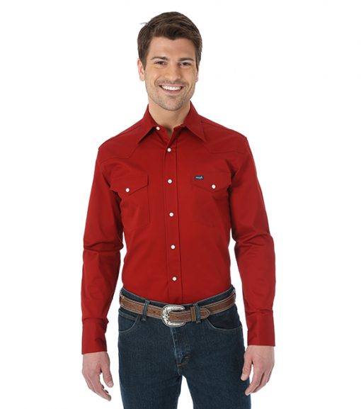 Wrangler Men's Premium Performance Advanced Comfort Cowboy Cut Shirt, MACW03H