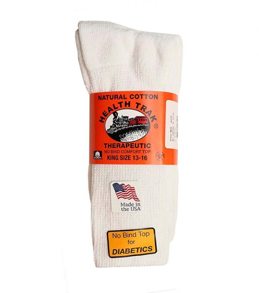 Railroad Men's White Diabetic Socks, 991WHT