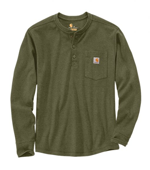 Carhartt Relaxed Fit Heavyweight Long-Sleeve Henley Pocket Thermal T-Shirt, 104429