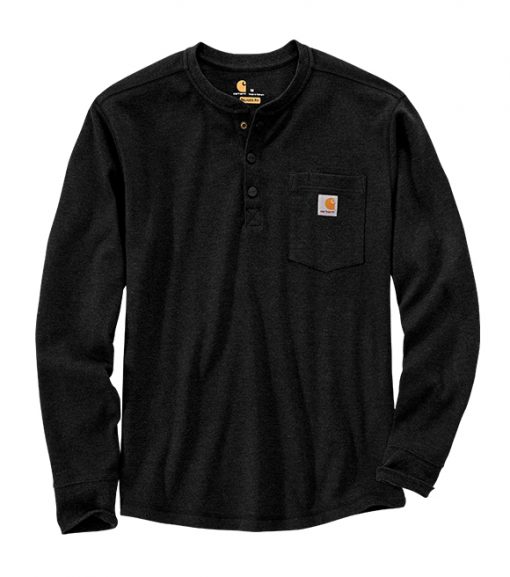 Carhartt, Relaxed Fit Heavyweight Long-Sleeve Henley Pocket Thermal T ...