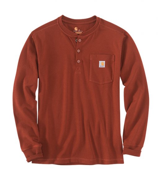 Carhartt Relaxed Fit Heavyweight Long-Sleeve Henley Pocket Thermal T-Shirt, 104429