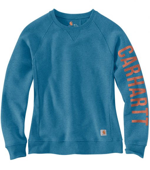 Carhartt, Ladies Relaxed Fit Midweight Crewneck Graphic Sweatshirt, 104410 - Wilco Farm Stores