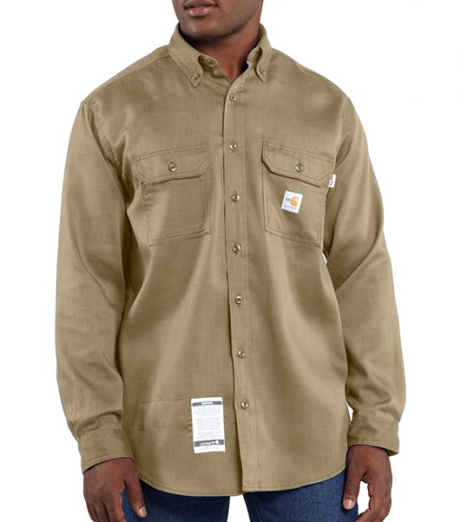 Carhartt Men's Flame Resistant Lightweight Twill Shirt, FRS003