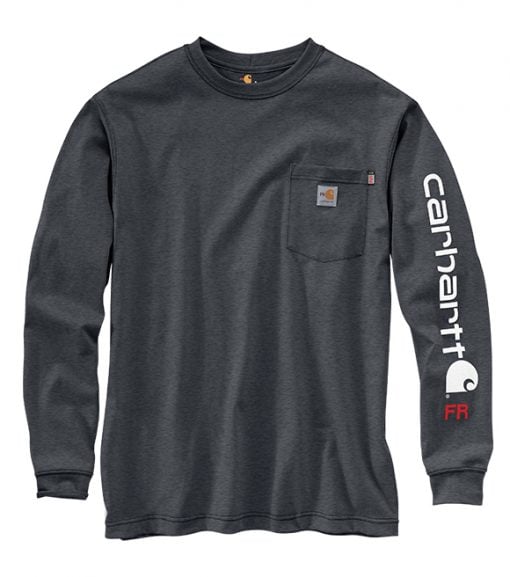 Carhartt Fire Resistant Force Original Fit Midweight Long-Sleeve Logo T-Shirt, 104130