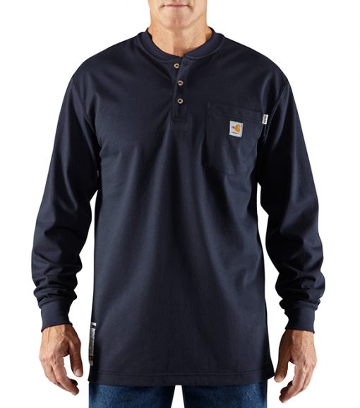 Carhartt Flame-Resistant Force Cotton Long-Sleeve Henley, 100237