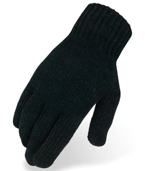 Heritage Gloves Chenille Knit Glove, Black