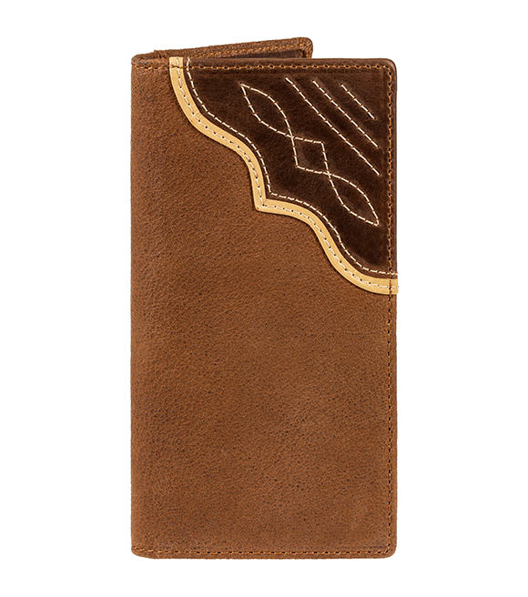 Wrangler, Cognac Leather Corner Rodeo Wallet, 49011 - Wilco Farm Stores