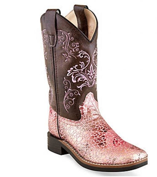 Old West Girls Pink Western Boot, VB9154
