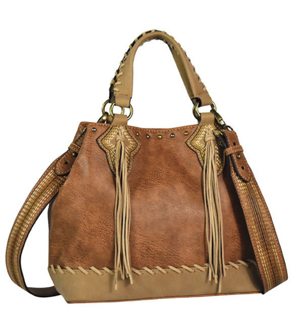 Justin Ladies Small Chestnut Whip Stitch Tote Handbag 2053656 Wilco Farm Stores