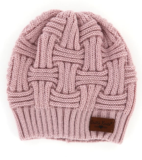 criss cross knit beanie