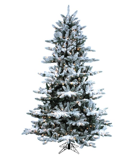 Pre-lit Flocked Arctic Artificial Christmas Tree 7 1/2 ft - Wilco Farm ...