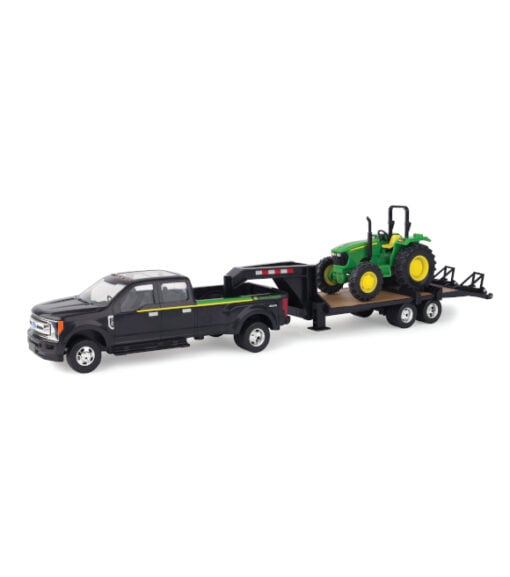 Ford F-350 Truck and Trailer with John Deere Tractor