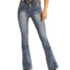 Rock and Roll Ladies Light Wash High Rise Flare Jeans, WHN8194