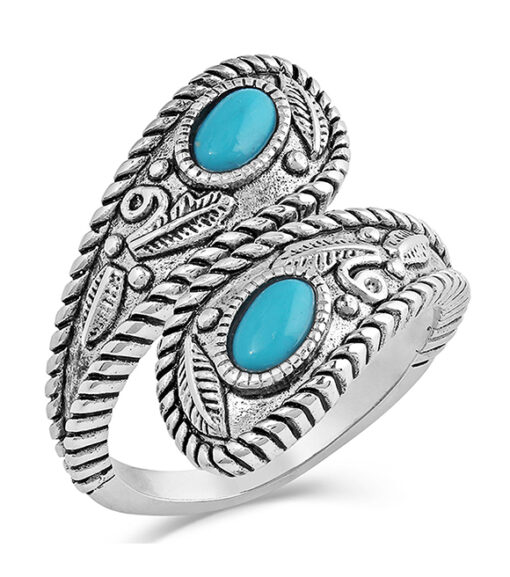 Montana Silversmiths Balancing the Whole Turquoise Open Ring, RG4753