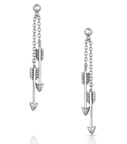 Montana Silversmiths Doubling Down Arrow Earrings, 76002