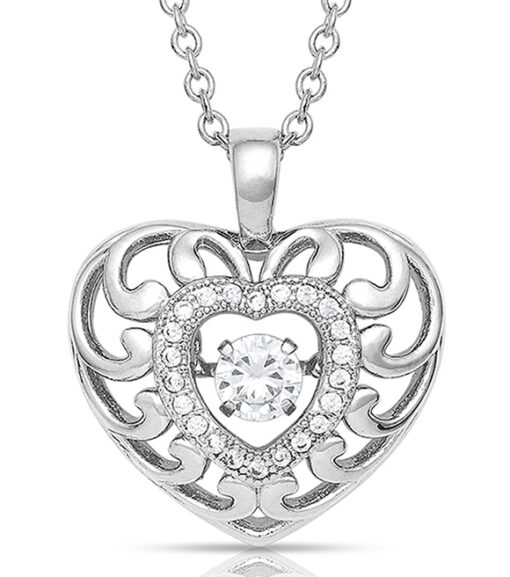 Montana Silversmiths Waves of Love Heart Necklace, NC4760