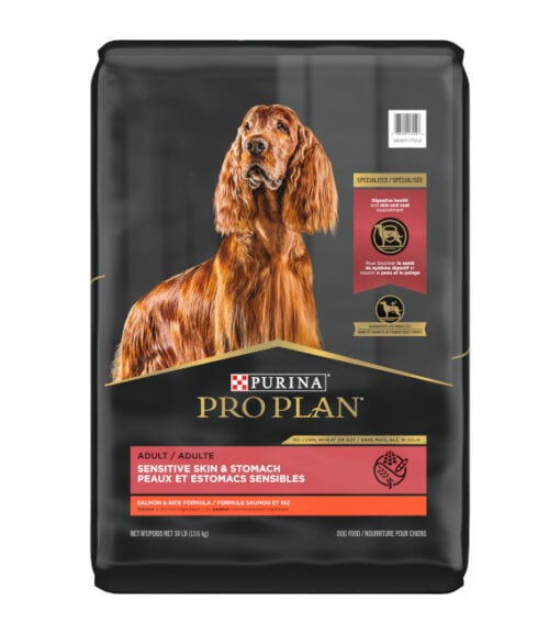 Purina Pro Plan High Protein, Sensitive Skin & Stomach Dry Dog Food, Salmon & Rice Formula - 30 lb. Bag