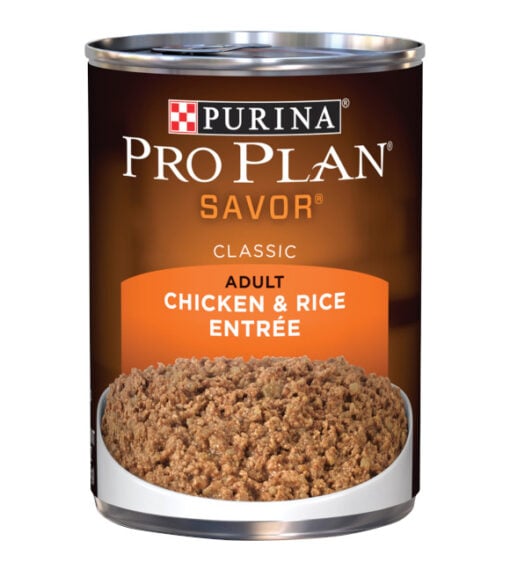 Purina Pro Plan Pate Wet Dog Food; SAVOR Classic Chicken & Rice Entree - 13 oz. Can 