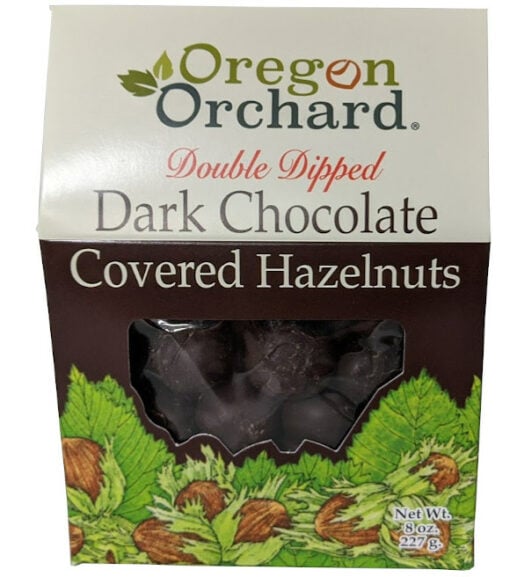 Pride of Oregon Double Dipped Dark Chocolate Covered Hazelnuts, 8 oz.