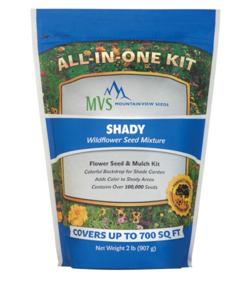 Mountain View Wildflower Seed & Mulch Shade Mix 2lb