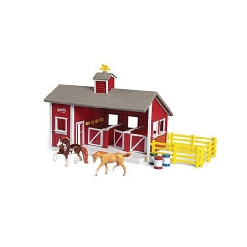 Breyer Horses STABLEMATES 59197 Stable Set with Two Horses, Horse, Plastic, Red