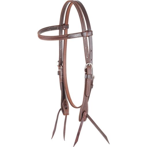 Martin Saddlery Leather Chestnut Roughnut Browband Headstall