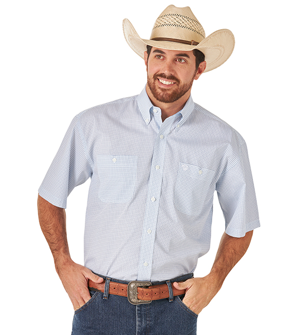 Wrangler Men's George Strait Short Sleeve Button Down Shirt, MGSB846 -  Wilco Farm Stores