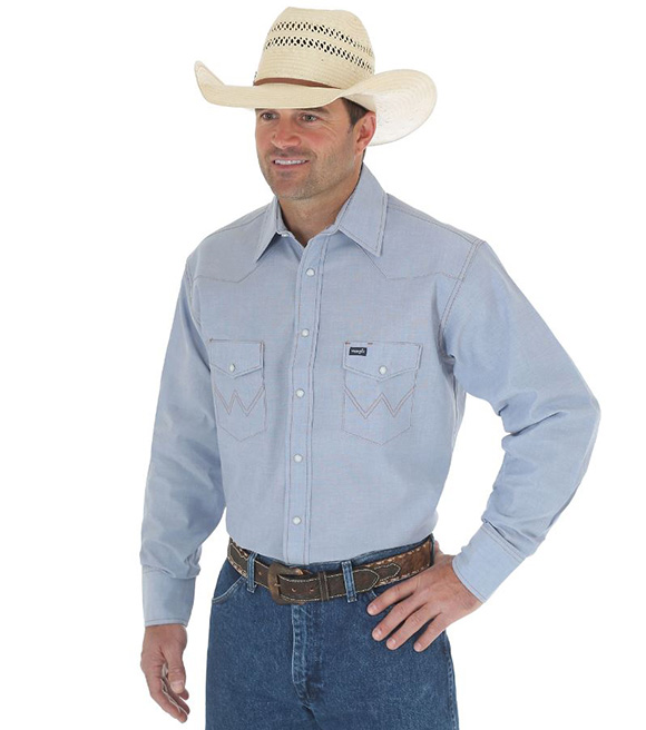Wrangler Men's Cowboy Cut Chambray Long-Sleeve Shirt, 70130MW - Wilco Farm  Stores
