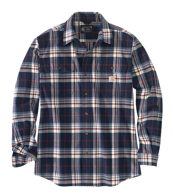 Carhartt Mens Hubbard Flannel Long Sleeve Shirt Regular and Big & Tall Sizes