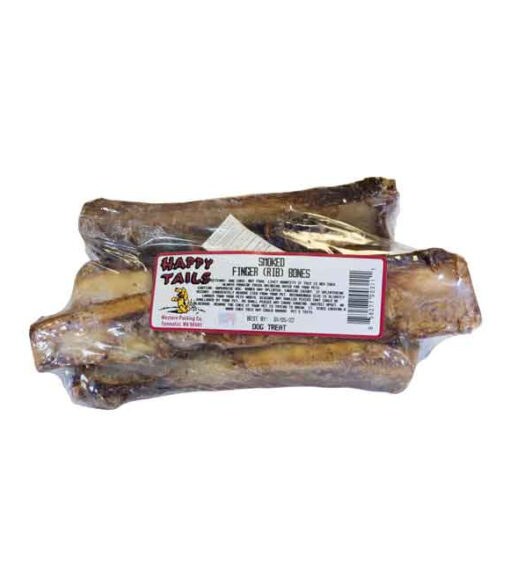 Happy Tails Smoked Finger (Rib) Bones - 4 Pack